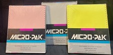 Micro Pak Web Edge Perforations 250 Letterheads Pink Lemon Gray 3 New Packs VTG