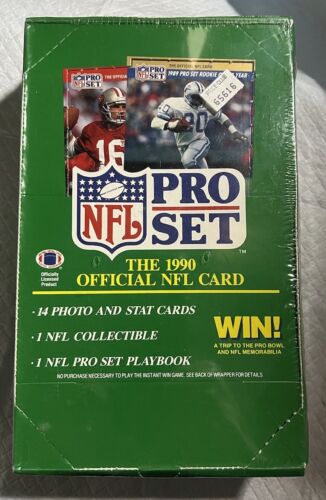 1990 NFL Pro Set Football Series 1 36 Wax Pack Box NEW FACTORY SEALED!