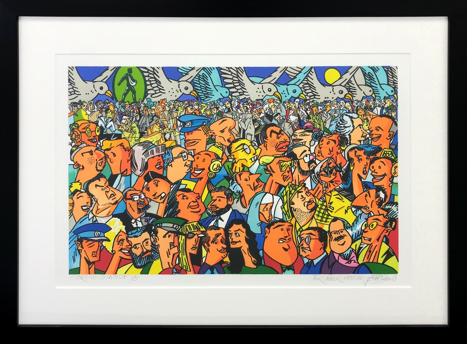 GUDMUNDUR ERRO "HOMMAGE AN FEDERICO GARCIA LORCA" 2002 | GERAHMTER HANDSIGNIERTER DRUCK