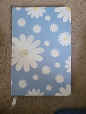Floral Journal Notebook, With Rhinestones, 5.3 X 7.3" NEW 