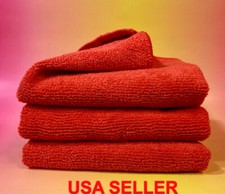 3 LARGE RED 16x16 MICROFIBER CLEANING CLOTH TOWEL to Eyeglasses Sunglasses Glass