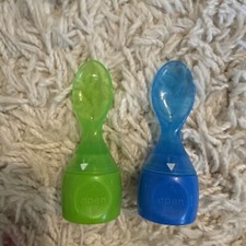 MUNCHKIN FOOD POUCH SPOON TIPS PACKAGE OF 2 1 BLUE 1 GREEN