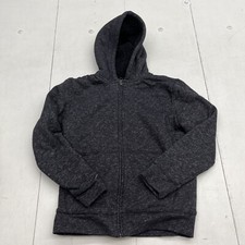 The Children  s Place Black Fleece Full Zip Hoodie Boys Size Large NEW