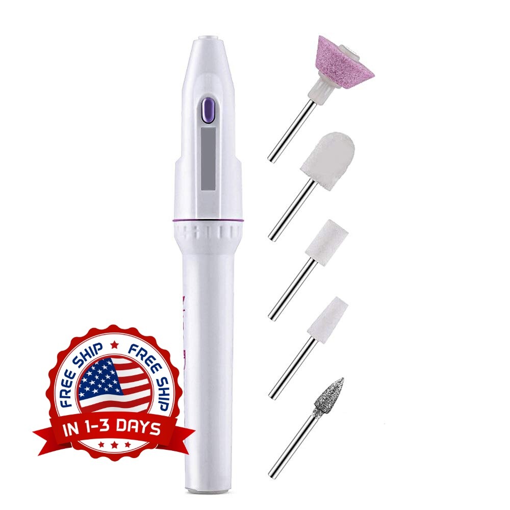 Manicura Pedicura Cuidado De Manos Pies Pulidor De Uñas Eléctrico Con Puntas Set