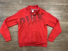 Victoria s Secret PINK Women s Quarter Zip Pullover Sweatshirt Red Size S Small