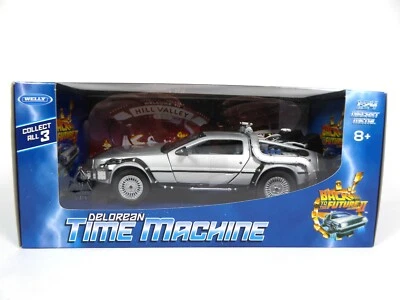 DeLorean Retour vers le Futur 2 - 1/24 Welly Diecast Voiture Miniature 22441W - Photo 1/4