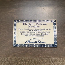 Thomas Edison Gramophone Phonograph Needle Packet Sealed With Needles