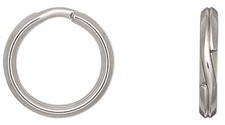 Split Ring, 20 Silver Stainless Steel 13mm Round with 9.5mm ID