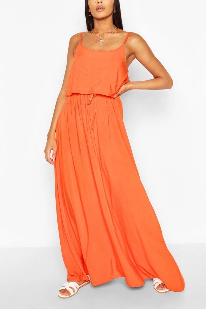 Double layer sales maxi dress