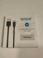 YCCTEAM 10 Feet Fast Charging & Speeds Date Micro USB  Cable  New
