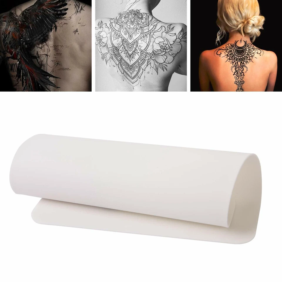 10 PIEZAS 8"x6" SILICONA Tatuaje o Práctica Cosmética Piel Falsa Hojas en Blanco Foto 2 de 3