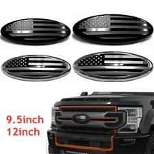 9.5/12inch For Ford F150 F250 Front Grille Tailgate Emblem US Flag Oval Badge