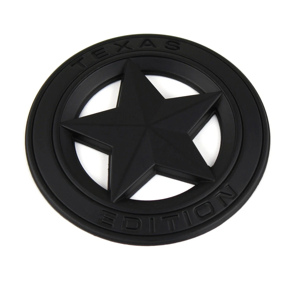 Black TEXAS EDITION Front Grille Emblem for Silverado Sierra Ram F150 250 350 — 第 4/4 张图片