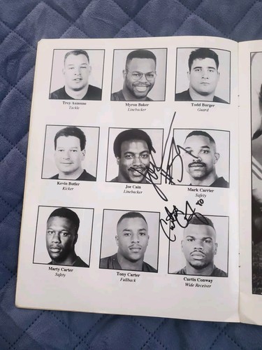 SIGNED 1995 Chicago Bears Summer Camp Program 17 Autographs Salaam Kevin Butler - Picture 5 of 5