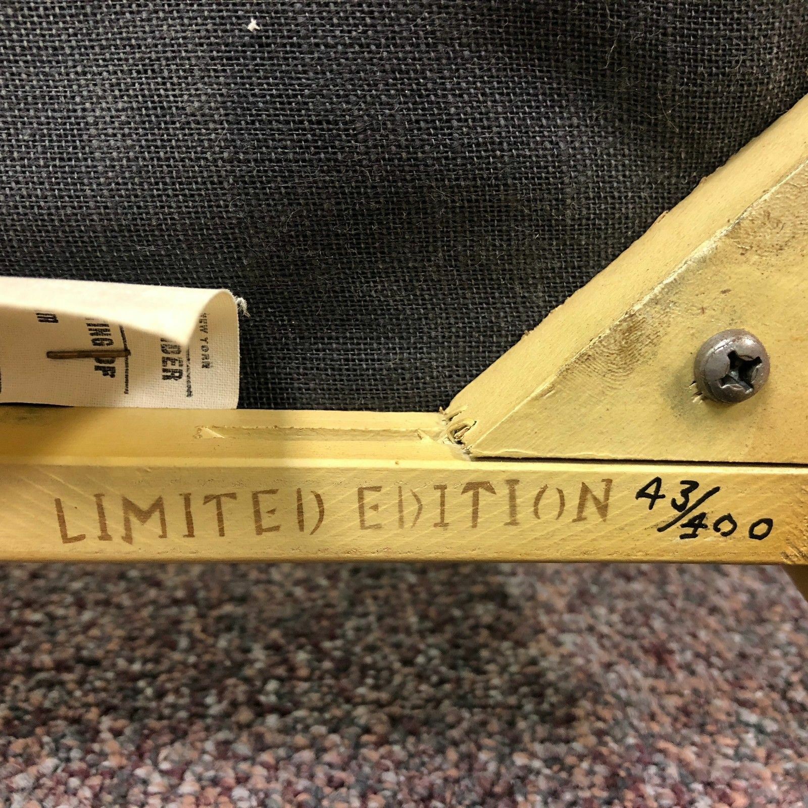 Single (1) Genuine Hitchcock Limited Edition Hand Painted Stenciled