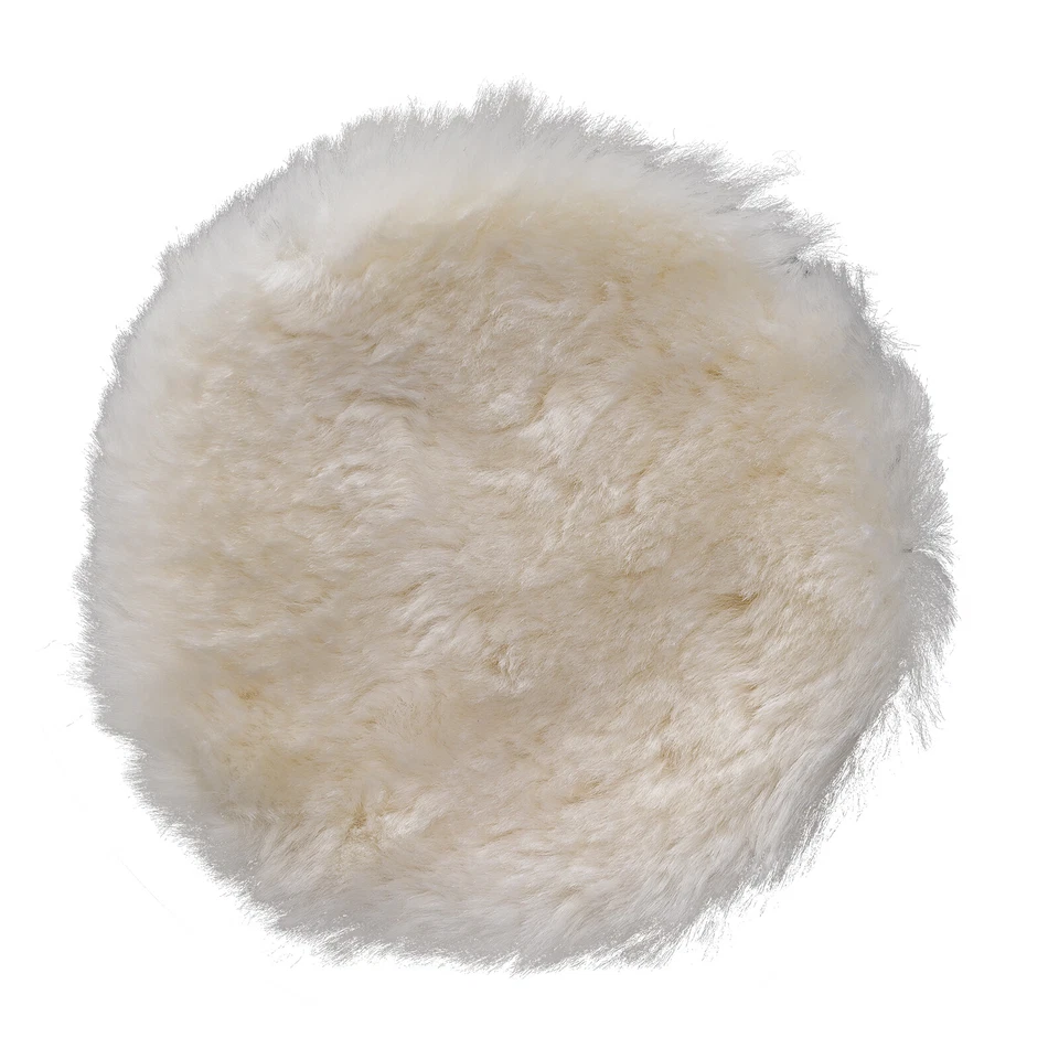 5Pcs 5" Microfibre White Wool Pad Hook & Loop Waxing Buffing Pads For Polishing - Image 4 of 4