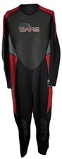 Bare 3/2mm Velocity, Men's Full Wetsuit with Ankle Zippers Size MLTALL, Bk/Gy/Rd