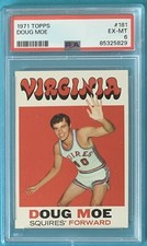 1971 Topps #181 Doug Moe Rookie PSA 6 EX-MT  (Very Nice 6) Virginia Squires