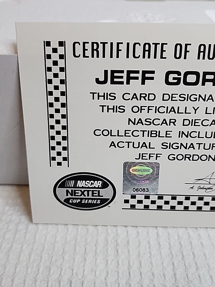 Jeff Gordon Milestones 1994 Charlotte Win 2005 Monte Carlo 1 de 504 certificado de autenticidad firmado Foto 3 de 4