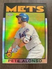 2021 Topps Chrome Pete Alonso 1986 Throwback 35th Anniversary Refractor #86BC-10