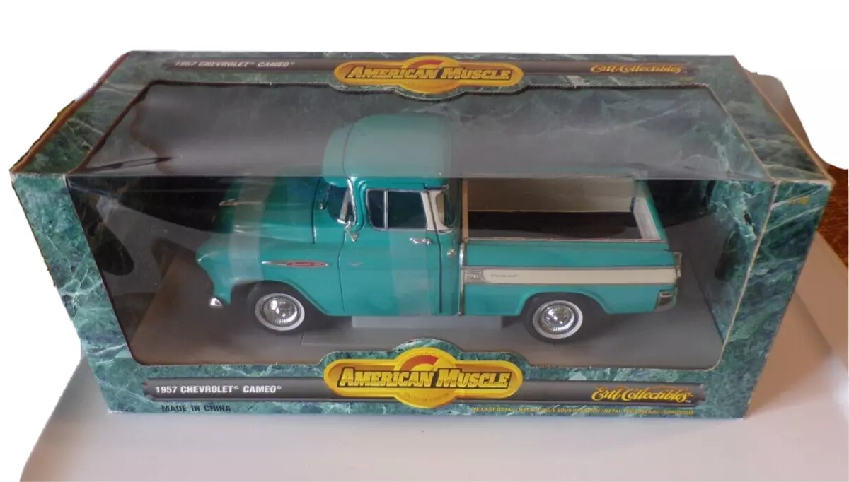 ERTL AMERICAN MUSCLE 57 CHEVROLET CAMEO SCALE 1 18 DIECAST METAL TRUCK BOX