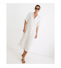 Excellent Women Madewell Cream Lightspun Maxi Shirtdress in Lighthouse Size XXS