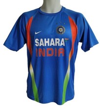 Nike Dri-Fit Star India Indian Cricket Sahara Blue Jersey Athletic Tee Size M