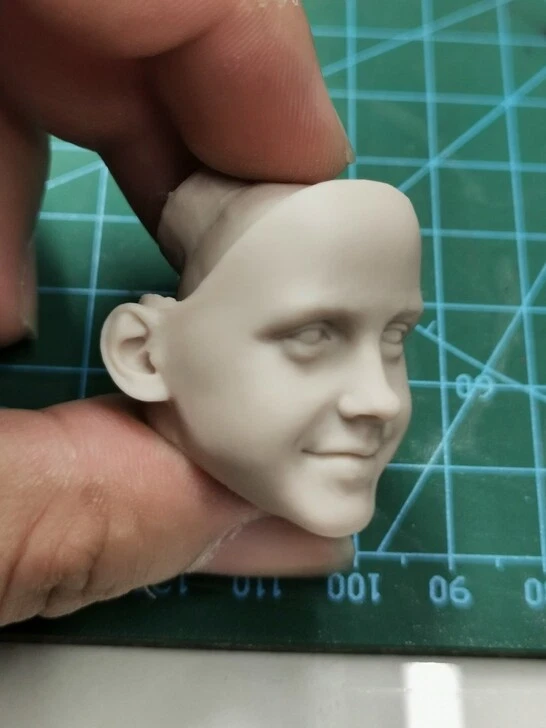 未上色 1/6 小女孩艾玛头雕刻适合 12 英寸人偶娃娃身体到 — 第 2/3 张图片