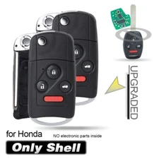 2x for Honda Accord Civic CR-V Pilot Fit Modified Flip Remote Key Shell Case Fob
