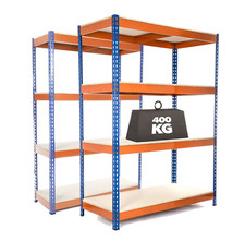 Image of 2 x 4 Tier Steel Heavy Duty Garage Storage Racking 2200mmH x 1200mm W x 450MM D
