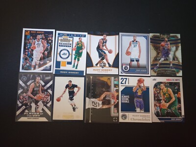 10 ct lot of Different Rudy Gobert Cards Jazz Timberwolves