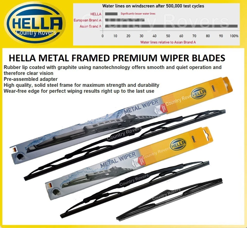 Limpiaparabrisas Kia Rio 2005 a 2011 Hella 22"" y 16"" + calidad 14"" trasero Foto 4 de 4