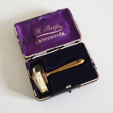 Antike Messing Lupe Spiegel Winkelprisma im Etui R.Reifs Liebenwerda um 1925