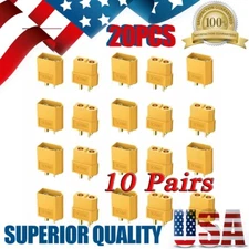 XT60 Bullet Connectors Gold Plated RC Lipo DIY Plug Power Battery XT-60 10Pairs