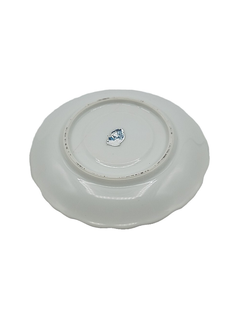 Red Demitasse Courting Couple Footed Gilded Small Cup and Saucer Vintage Japan