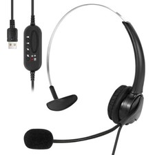 Ultimo USB Wired Headset with Noise Cancelling for PC Laptops and Telephones