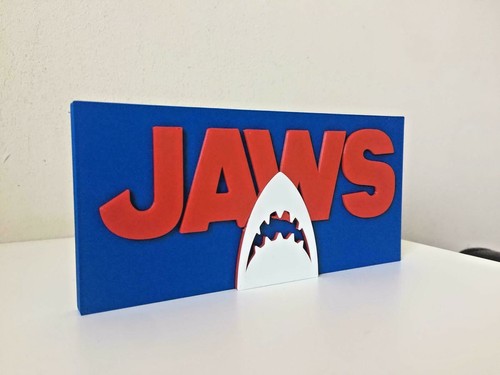 Jaws v2- Movie Ornamental Retro Display Collectible Logo Text Memorabilia Stand - Picture 2 of 2