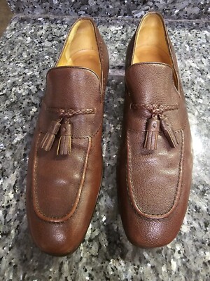 靴 vintage GUCCI enamel tassel loafers Gucci Mens Lion Metal Rare Tassel Loafers Authentic Size 12