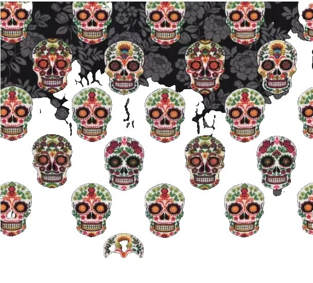 Skeletons & Skulls Floral Quilting Craft Fabrics