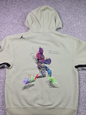 Jordan Sweater Mens Medium Green 23 Engineered Pullover Sweatshirt Hoodie Logo