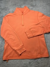 J.Jill Stretch Women's 1/4 Zip Pullover Long Sleeve Active Tangerine Sz Medium