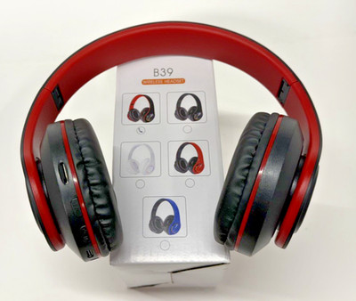 Light Emitting Wireless Headphones, colorful LED Lights with microphone Black