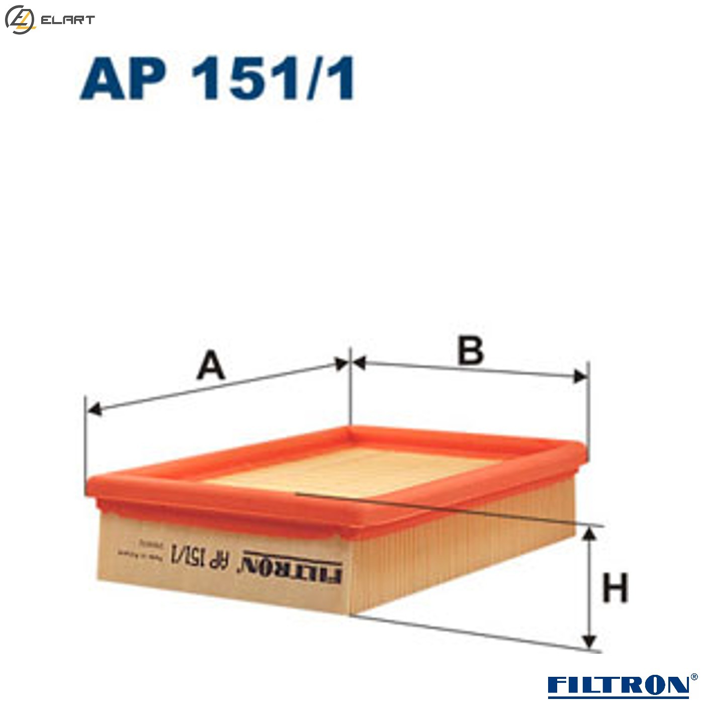AIR FILTER AP 151/1 FOR FORD FIESTA/III/Mk/Hatchback/Van COURIER RFL/RTD 1.8L