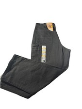 NWT Carhartt B11 BLK Original Loose Duck Work Dungaree Pants Mens 38X30 Black