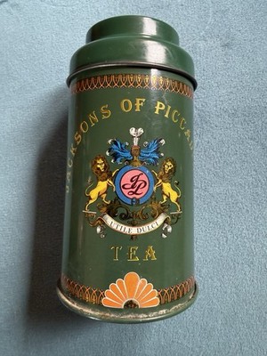 Jacksons Piccadilly Vintage  English Tea Tin Small 4.5'' green Little dolci lion
