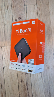 Mi Box S 4K - with OEM box, batteries, HDMI cable, and remote