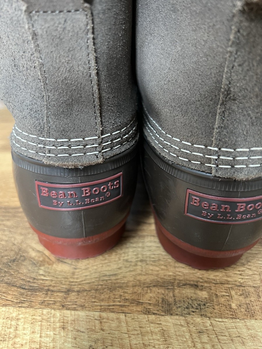 LL Bean Flannel Lined Insulated Duck Boots Front Zip 7\