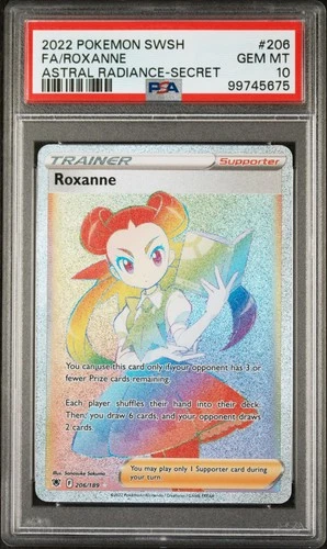 PSA 10 - SWSH Astral Radiance - Roxanne - 206/189 - Hyper Secret Rare