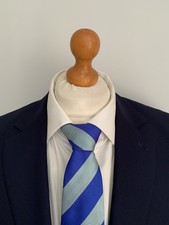 Mens LUXURY THOMAS PINK (SAVILLE ROW) WOOL SUIT in NAVY BLUE 40R WORN TWICE ONLY