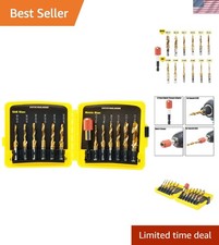 Titanium Drill Tap Set - 13PC SAE  Metric Bits for Enhanced Performance